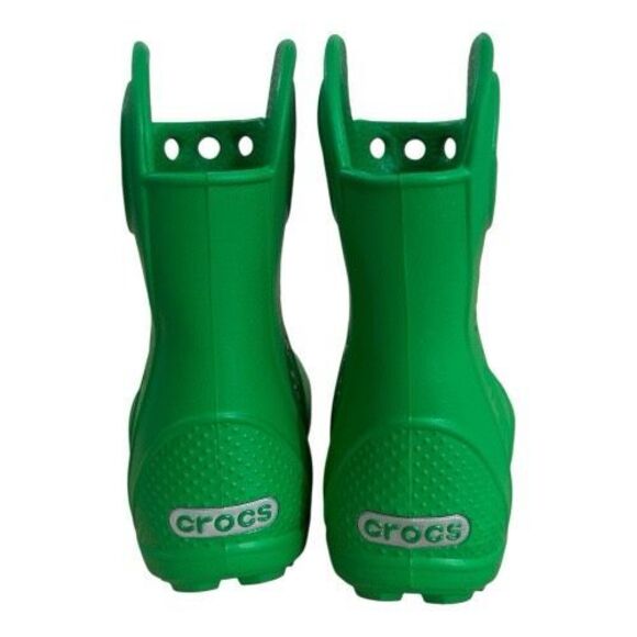 Crocs Handle It Green Rubber Rain Boots Size C6 Toddler Unisex Waterproof Child - Picture 7 of 11